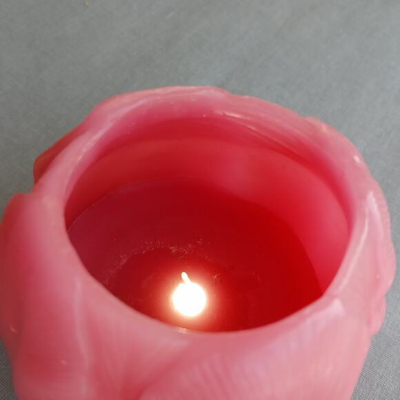 Set of 2 Pink Tulip Flameless Candles 2 AA batteries not included wax flicker - Picture 3 of 14